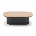 Table basse en bois et métal 120 x 80 x 40 cm pour salon moderne