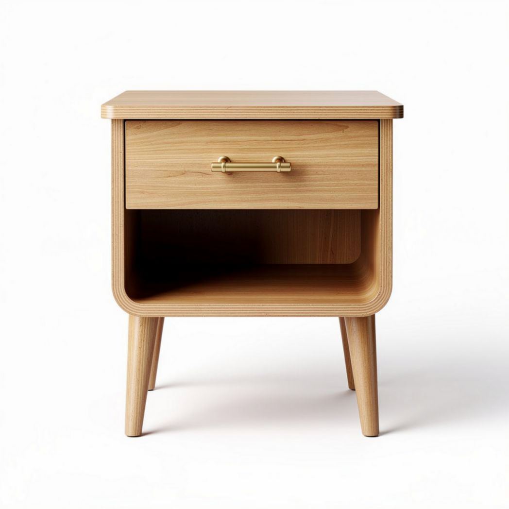 Table de chevet en bois naturel avec tiroir dimensions 45 x 40 x 50cm